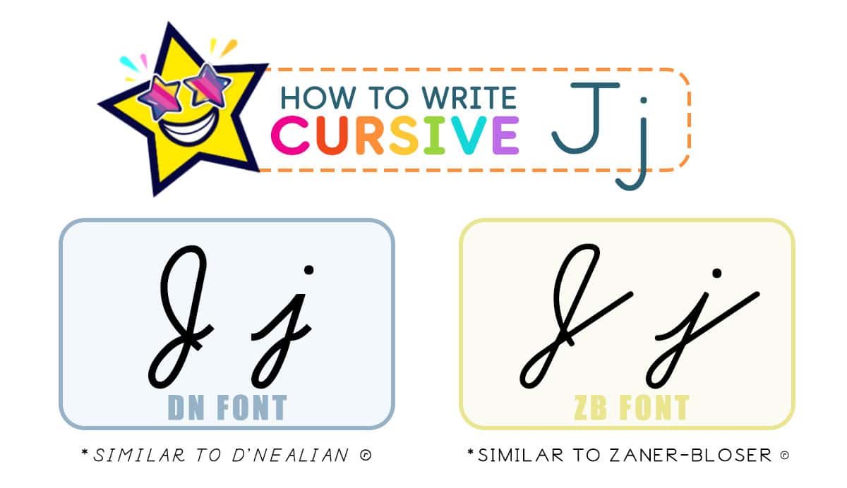 Cursive J - Superstar Worksheets