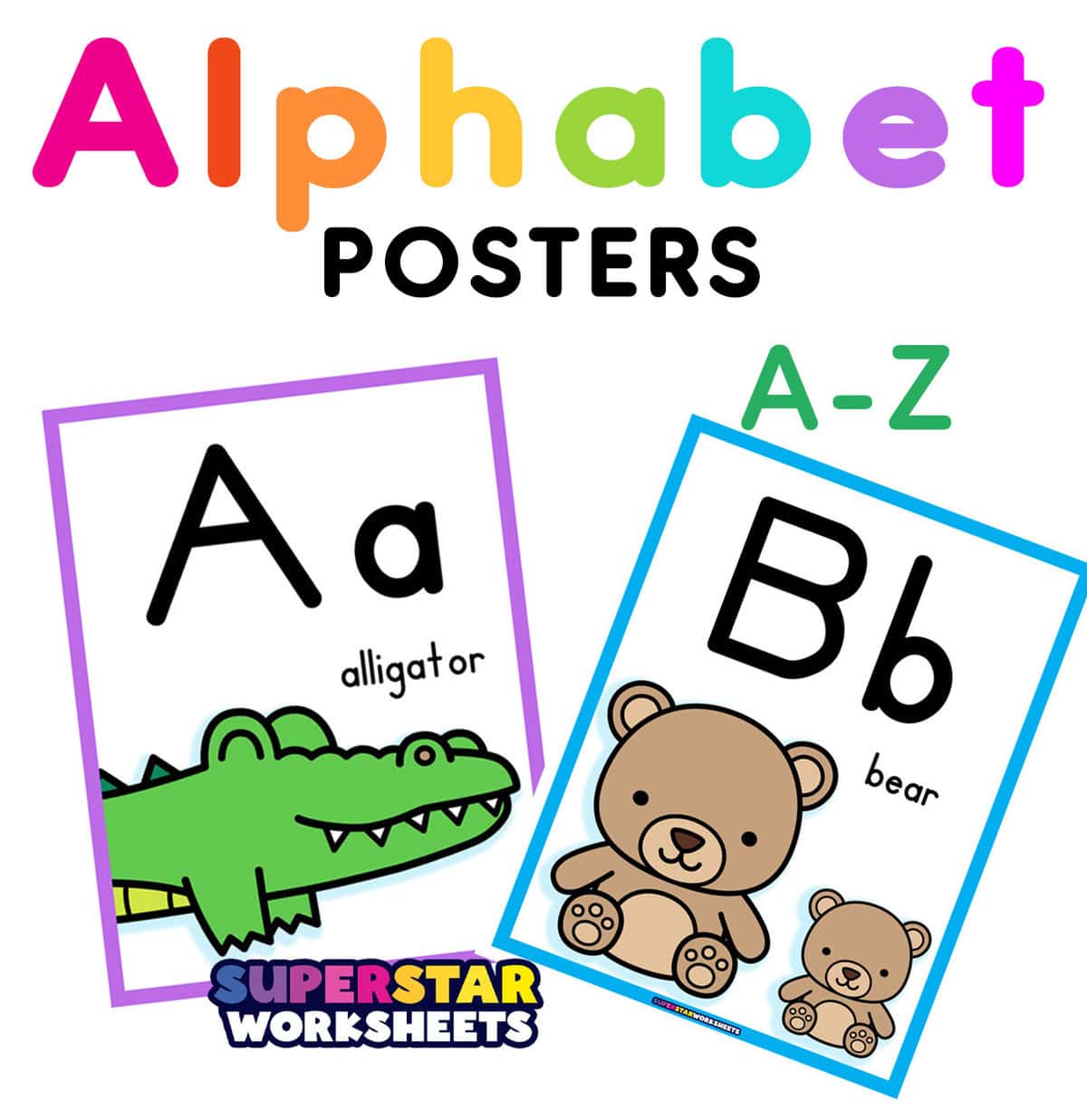 Alphabet Posters - Superstar Worksheets