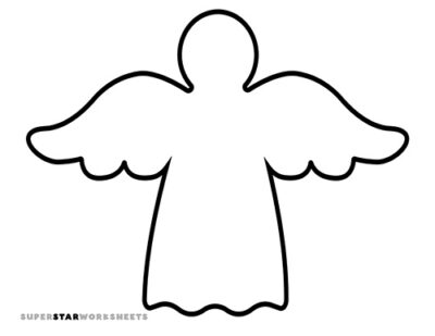 Angel Template - Superstar Worksheets