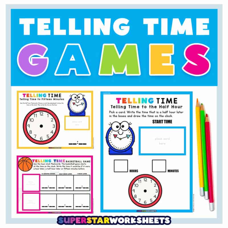 Telling Time Games Superstar Worksheets