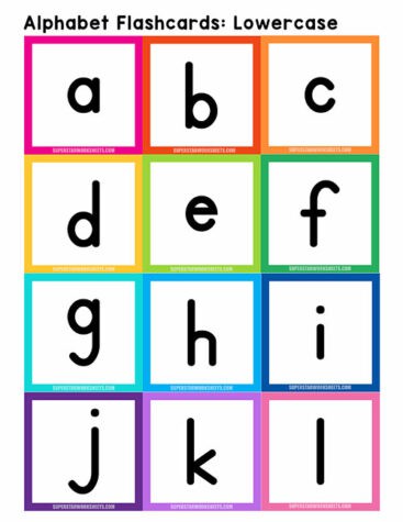 Alphabet Flashcards - Superstar Worksheets