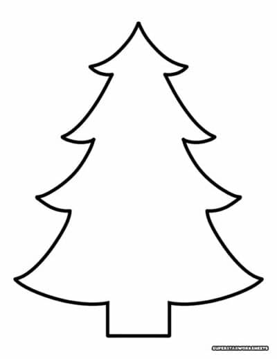 Christmas Tree Template - Superstar Worksheets