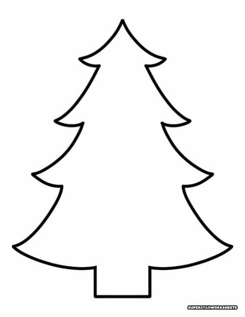 Christmas Tree Template (Free Printables) Superstar Worksheets