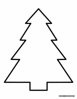 Christmas Tree Template - Superstar Worksheets