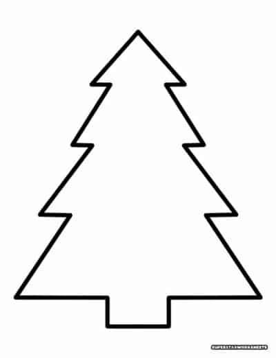 Christmas Tree Template - Superstar Worksheets