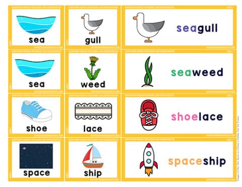 Compound Word Flashcards - Superstar Worksheets