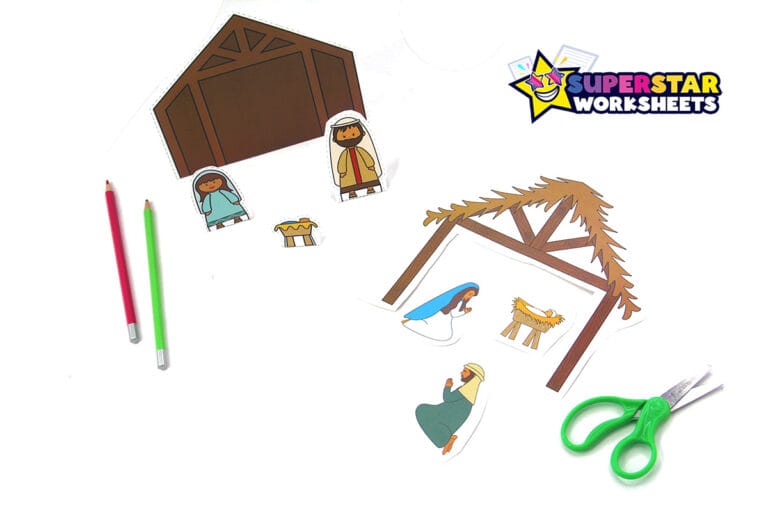 Nativity Template - Superstar Worksheets
