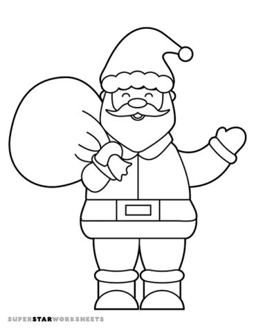 Santa Template - Superstar Worksheets