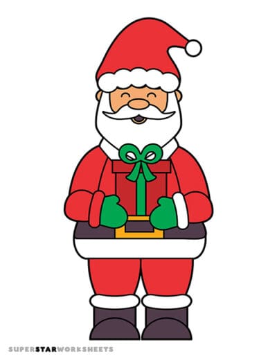 Santa Template - Superstar Worksheets