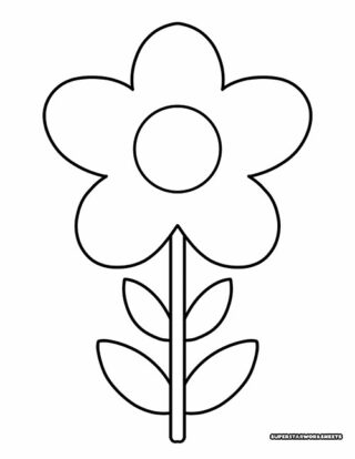 Flower Coloring Pages (Free Printables) - Superstar Worksheets