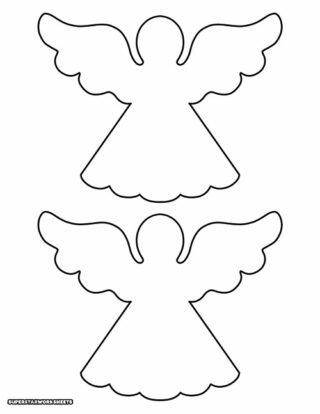 Angel Template - Superstar Worksheets