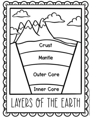 Layers of the Earth Worksheets - Superstar Worksheets