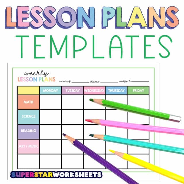 Lesson Plan Template - Superstar Worksheets