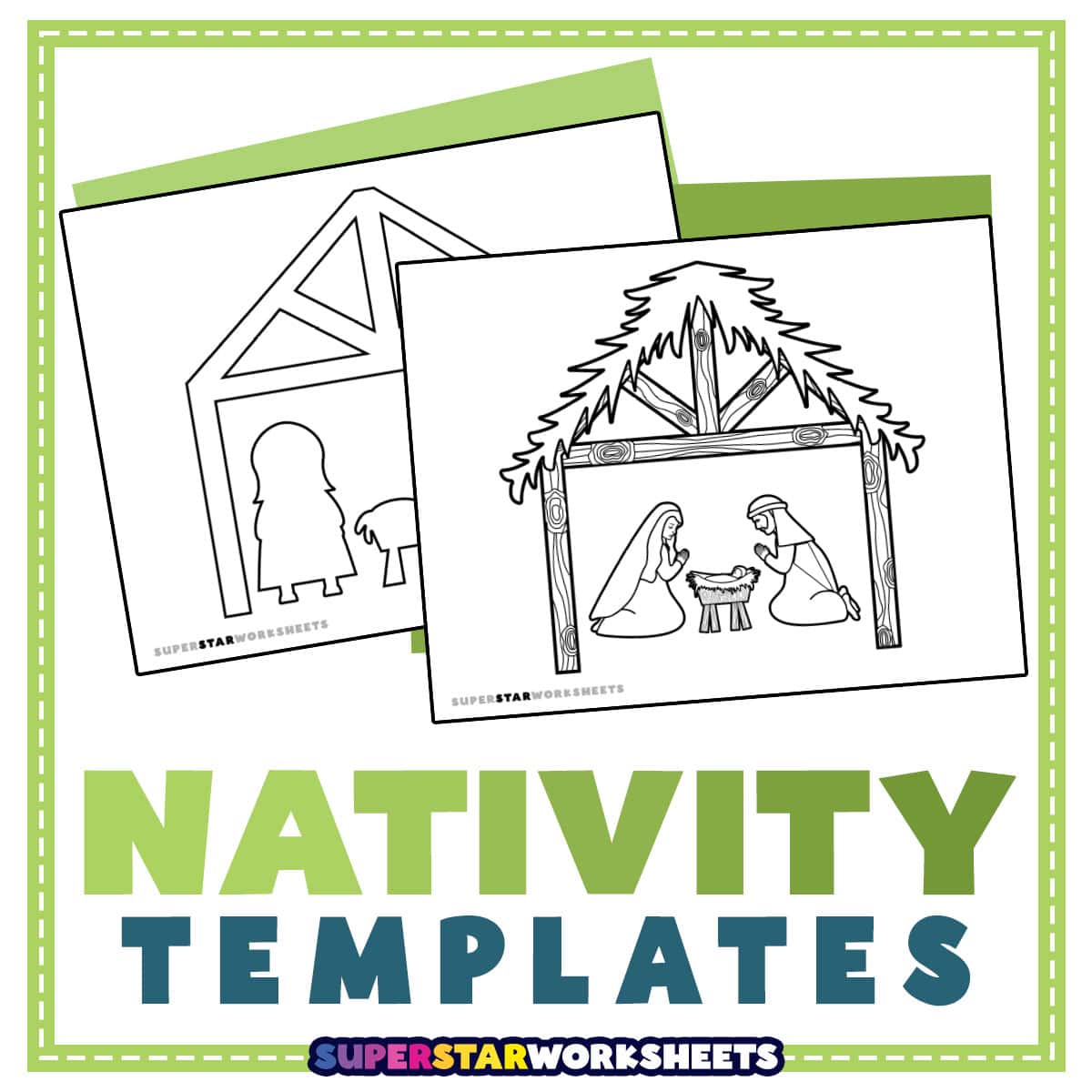Nativity Template - Superstar Worksheets