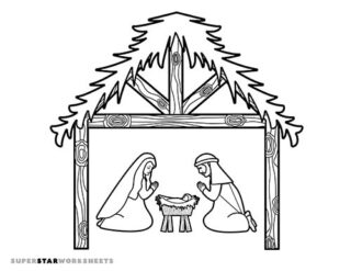 Nativity Template - Superstar Worksheets