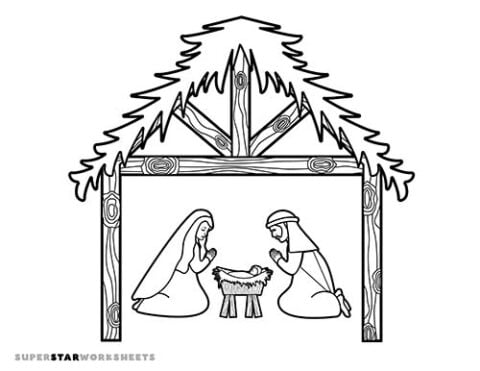 Nativity Template - Superstar Worksheets