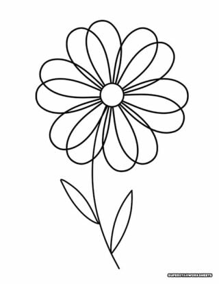 Flower Coloring Pages - Superstar Worksheets