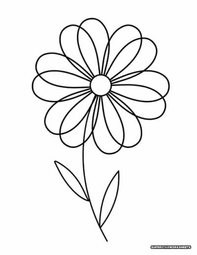 Flower Coloring Pages - Superstar Worksheets