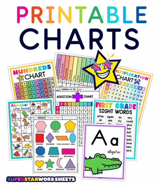 Printable Charts Superstar Worksheets Printable Charts Superstar Worksheets