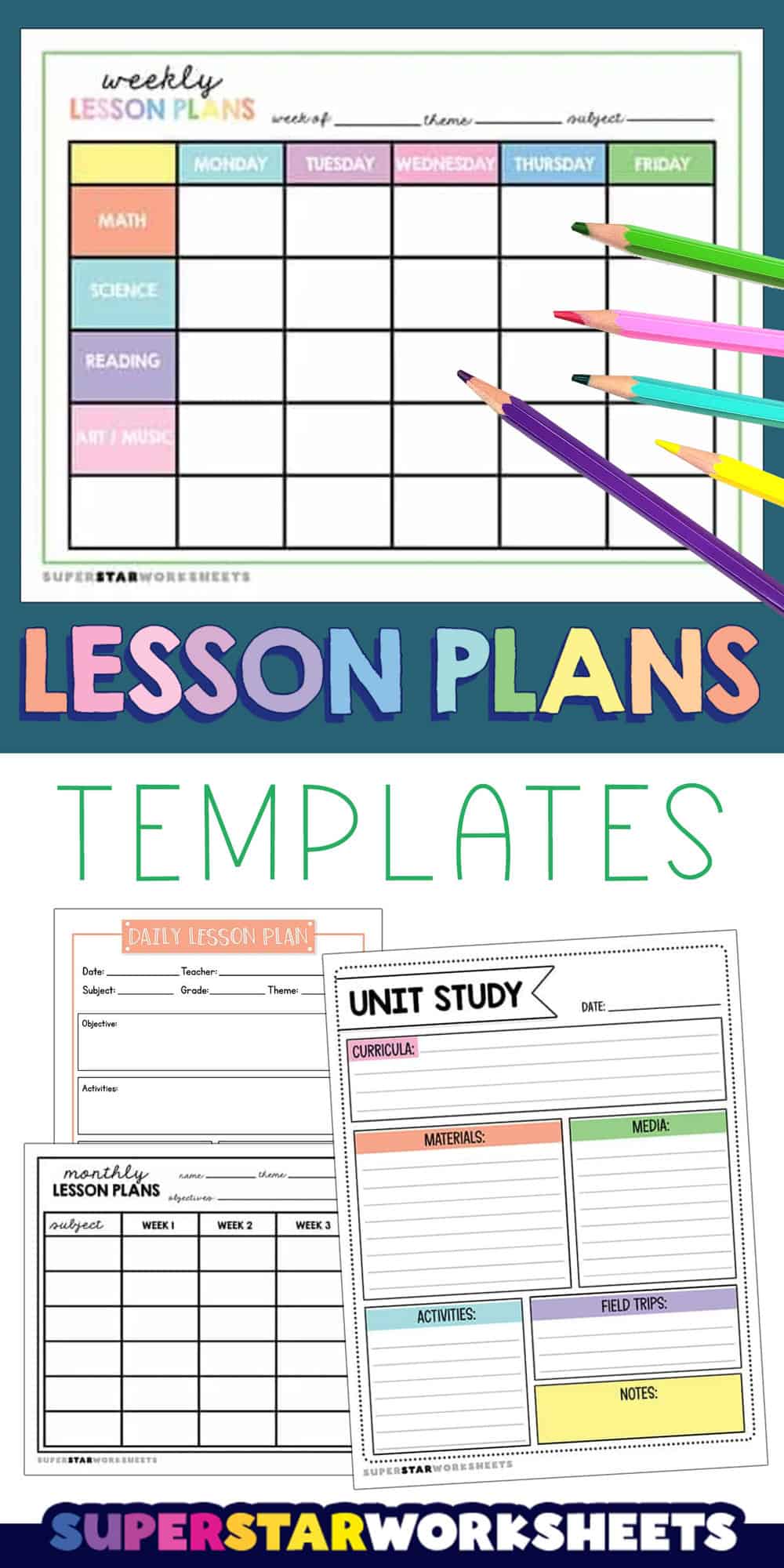 Lesson Plan Template - Superstar Worksheets