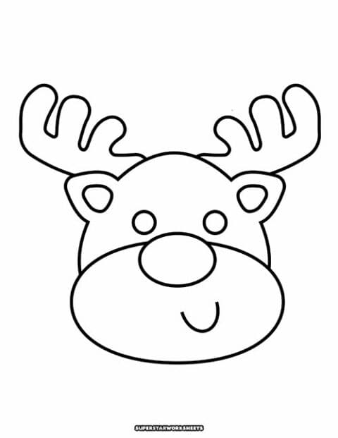 Reindeer Template (Free Printables) - Superstar Worksheets