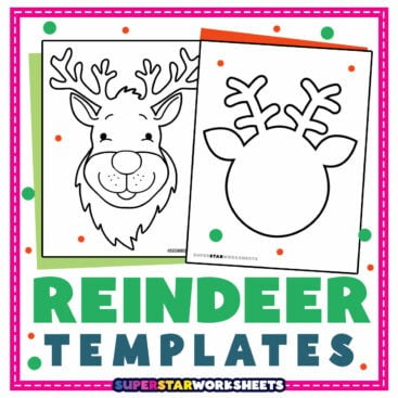 Reindeer Template (Free Printables) - Superstar Worksheets