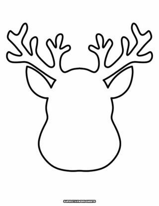 Reindeer Template - Superstar Worksheets