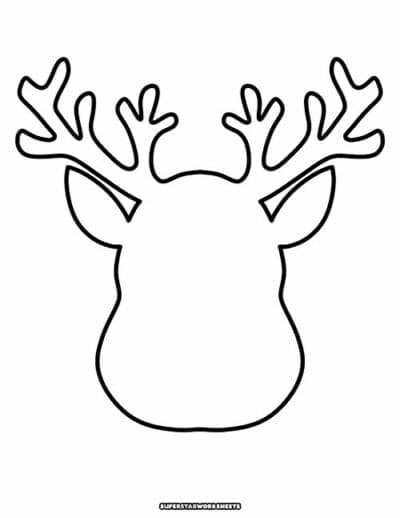 Reindeer Template - Superstar Worksheets