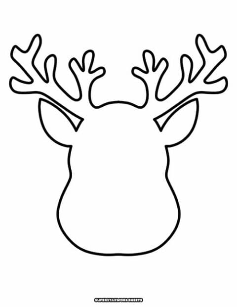 Reindeer Template (Free Printables) Superstar Worksheets