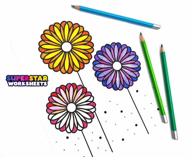 Flower Coloring Pages (Free Printables) - Superstar Worksheets