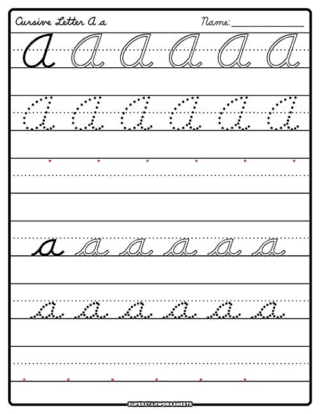 Cursive - Superstar Worksheets