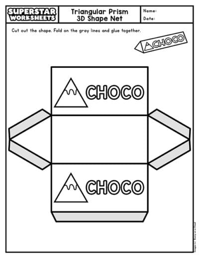 3D Shape Nets - Superstar Worksheets