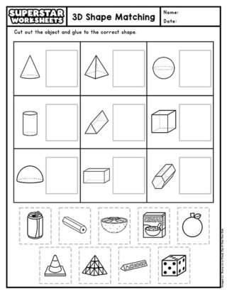 3d Shapes Worksheets - Superstar Worksheets