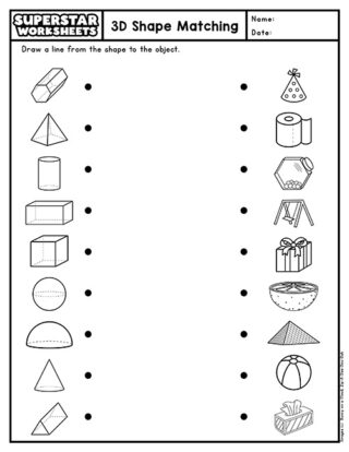 3D Shapes Worksheets - Superstar Worksheets