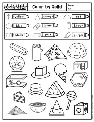 3D Shapes Worksheets - Superstar Worksheets