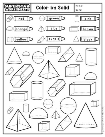 3D Shapes Worksheets - Superstar Worksheets