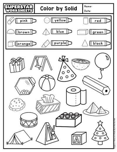 3D Shapes Worksheets - Superstar Worksheets