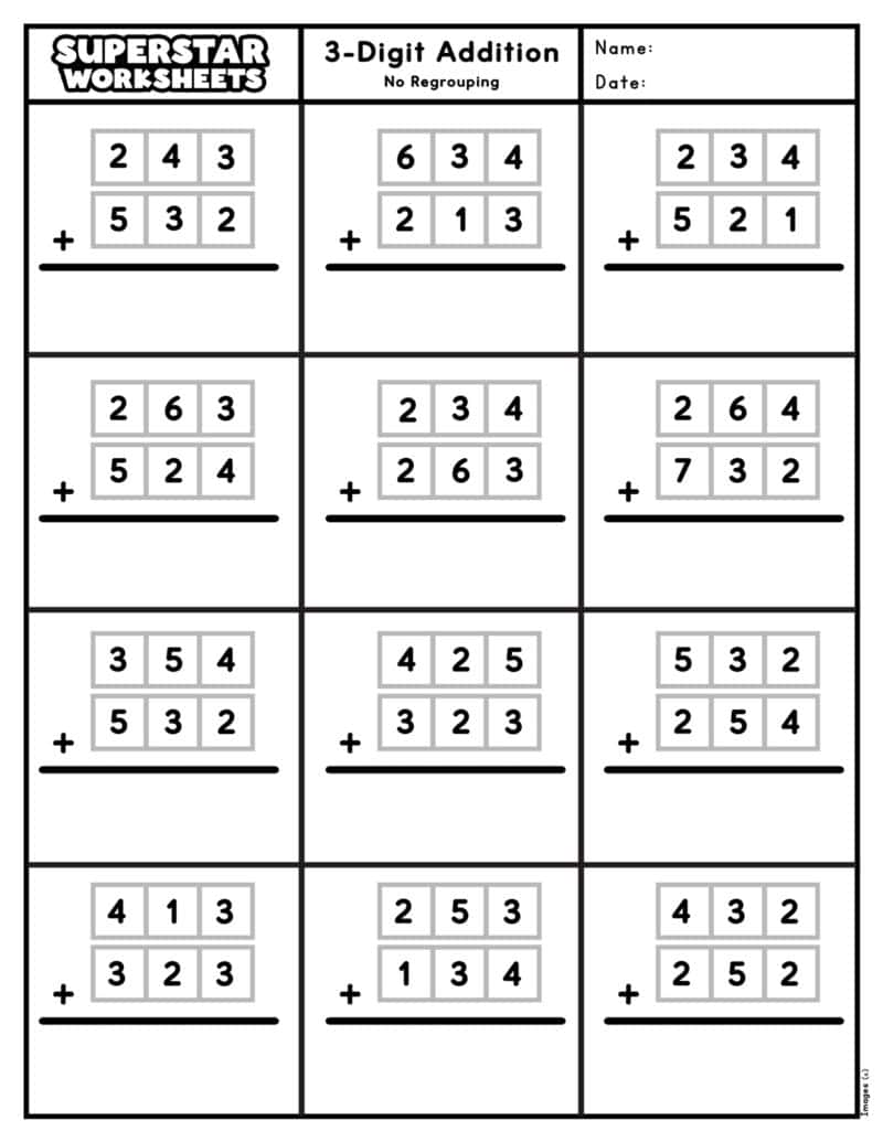 3-digit-addition-worksheets-superstar-worksheets