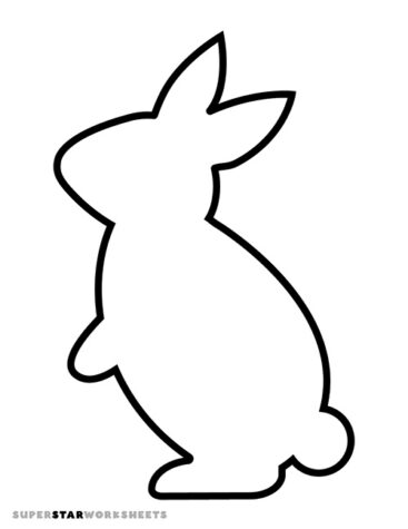 Bunny Template (Free Printables) - Superstar Worksheets