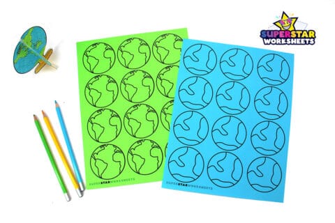 Earth Template (Free Printables) - Superstar Worksheets