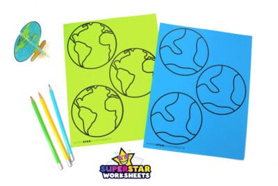 Earth Template Free Printables - EarthTemplatePrintableColor 400x267 