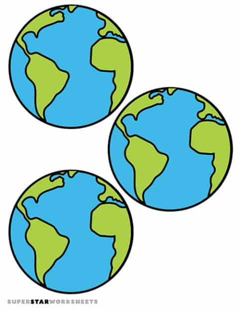Earth Template Free Printables - EarthTemplatePrintableColor Medium 480x621 
