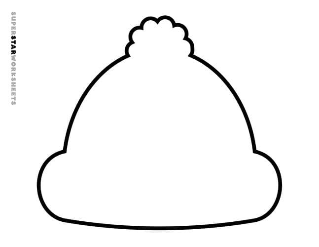 Winter Hat Template - Superstar Worksheets