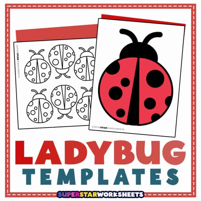 Ladybug Template - Superstar Worksheets