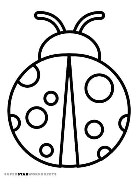 Ladybug Template - Superstar Worksheets