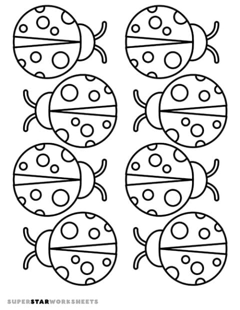 Ladybug Template - Superstar Worksheets
