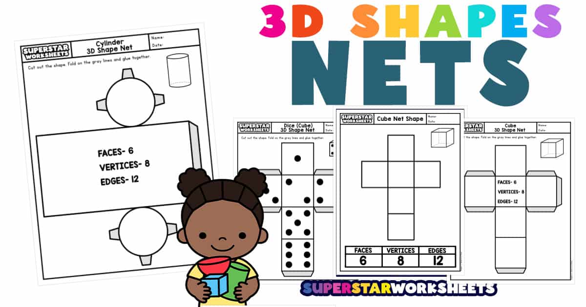 3D Shape Nets - Superstar Worksheets