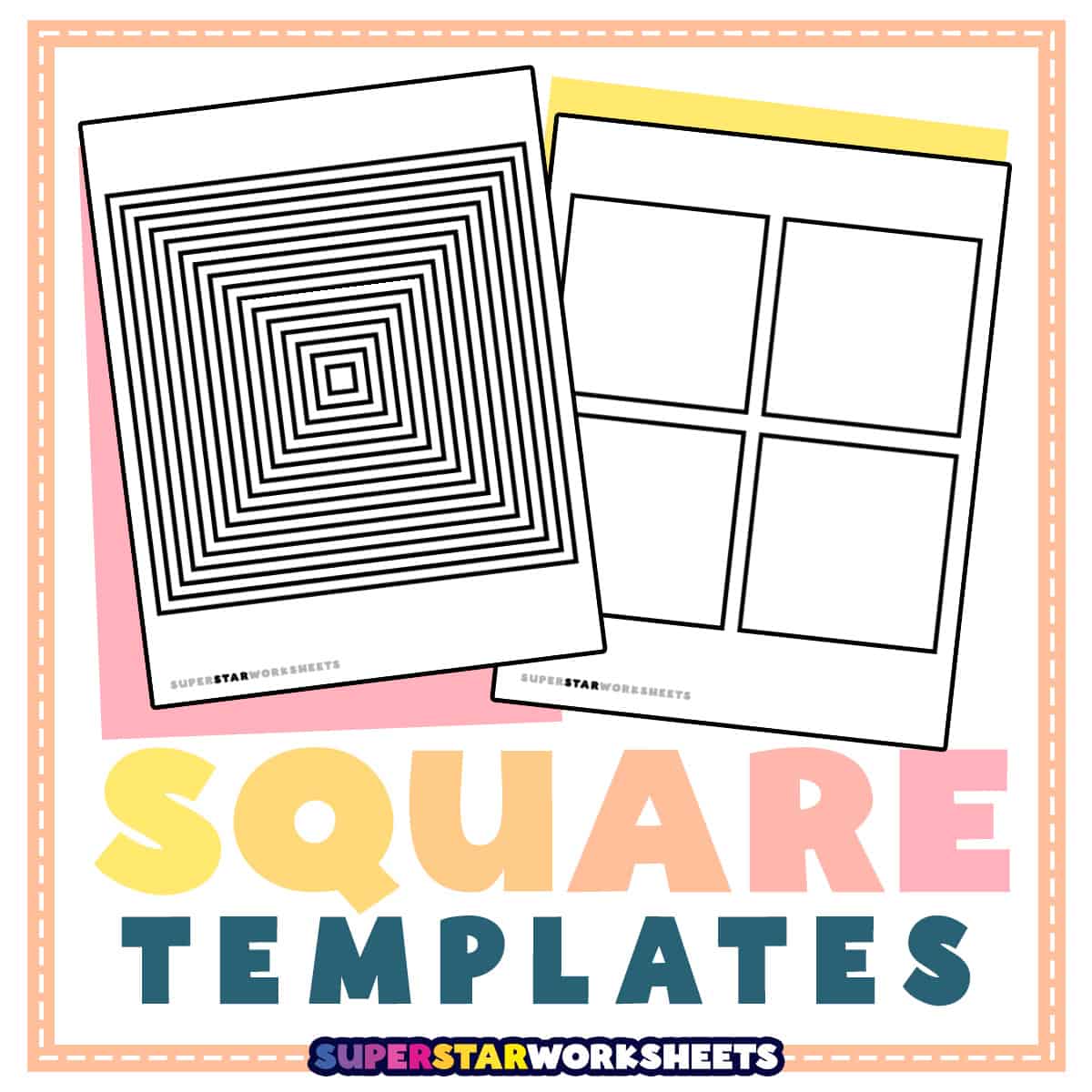 Square and Diagonal Graph Paper Template 