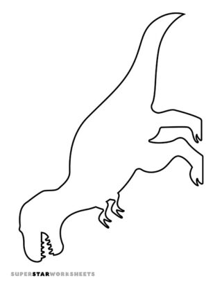 Dinosaur Template - Superstar Worksheets