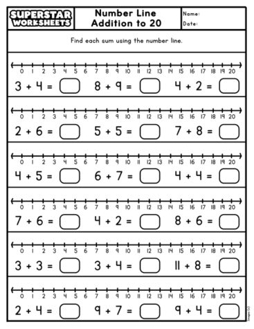 Addition Worksheets - Superstar Worksheets